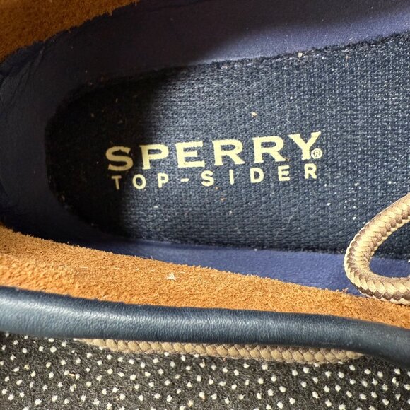 Sperry Top-Sider Mens Boat Shoes Brown & Navy Leather Size 10.5M - Picture 5 of 9